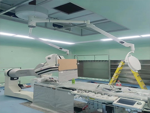 常德市第一中醫醫院DSA懸吊射線防護屏、床邊簾安裝完成